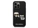 Karl Lagerfeld Coque rigide en caoutchouc 3D Karl & Choupette iPhone 14 Pro - Noir