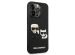 Karl Lagerfeld Coque rigide en caoutchouc 3D Karl & Choupette iPhone 14 Pro - Noir