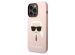 Karl Lagerfeld Coque arrière Karl's Head Liquid Silicone MagSafe iPhone 14 Pro - Rose