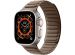 WiWu Bracelet à maillons tissés magnétiques Apple Watch Series 1-9 / SE / Ultra (2) - 42/44/45/49 mm - Taupe