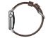 Nomad Bracelet en cuir moderne Apple Watch Series 1-9 / SE - 38/40/41 mm / Series 10 - 42 mm - Marron/Argent