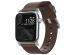 Nomad Bracelet en cuir moderne Apple Watch Series 1-9 / SE - 38/40/41 mm / Series 10 - 42 mm - Marron/Argent