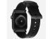 Nomad Bracelet en cuir moderne Apple Watch Series 1-10 / SE / Ultra (2) - 42/44/45/46/49 mm - Noir/Noir