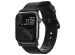 Nomad Bracelet en cuir moderne Apple Watch Series 1-10 / SE / Ultra (2) - 42/44/45/46/49 mm - Noir/Noir