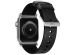 Nomad Bracelet en cuir moderne Apple Watch Series 1-10 / SE / Ultra (2) - 42/44/45/46/49 mm - Noir/Argent