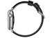 Nomad Bracelet en cuir moderne Apple Watch Series 1-10 / SE / Ultra (2) - 42/44/45/46/49 mm - Noir/Argent