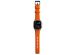 Nomad Bracelet robuste FKM Apple Watch Series 1-9 / SE / Ultra (2) - 42/44/45/49 mm - Argent/Orange