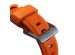 Nomad Bracelet robuste FKM Apple Watch Series 1-9 / SE / Ultra (2) - 42/44/45/49 mm - Argent/Orange