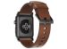 Nomad Bracelet en cuir moderne Apple Watch Series 1-10 / SE / Ultra (2) - 42/44/45/46/49 mm - Marron/Noir