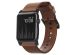 Nomad Bracelet en cuir moderne Apple Watch Series 1-10 / SE / Ultra (2) - 42/44/45/46/49 mm - Marron/Noir