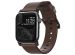 Nomad Bracelet en cuir moderne Apple Watch Series 1-9 / SE - 38/40/41 mm / Series 10 - 42 mm - Marron/Noir