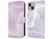 imoshion Étui de téléphone portefeuille Design iPhone 14 - Purple Marble