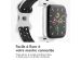 imoshion Bracelet sport⁺ Apple Watch Series 1-9 / SE - 38/40/41 mm / Series 10 - 42 mm - Taille S/M - Pure Platinum & Black