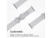 imoshion Bracelet sport⁺ Apple Watch Series 1-9 / SE - 38/40/41 mm / Series 10 - 42 mm - Taille S/M - Pure Platinum & White