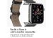 imoshion Bracelet Cuir Crocodile Apple Watch Series 1-9 / SE - 38/40/41 mm / Series 10 - 42 mm - Noir