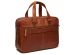 The Chesterfield Brand Sac ordinateur 15-15.6 pouces Singapore - Cuir véritable - Cognac