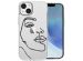 iMoshion Coque Design iPhone 14 - Line Art Woman White