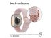 imoshion Bande élastique en nylon Apple Watch Series 1-10 / SE / Ultra (2) - 42/44/45/46/49 mm - Rose