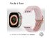 imoshion Bande élastique en nylon Apple Watch Series 1-10 / SE / Ultra (2) - 42/44/45/46/49 mm - Rose