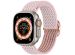 imoshion Bande élastique en nylon Apple Watch Series 1-10 / SE / Ultra (2) - 42/44/45/46/49 mm - Rose