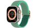 imoshion Bande élastique en nylon Apple Watch Series 1-10 / SE / Ultra (2) - 42/44/45/46/49 mm - Turquoise