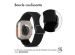 imoshion Bande élastique en nylon Apple Watch Series 1-10 / SE / Ultra (2) - 42/44/45/46/49 mm - Noir