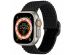 imoshion Bande élastique en nylon Apple Watch Series 1-10 / SE / Ultra (2) - 42/44/45/46/49 mm - Noir