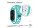 imoshion Bracelet sportif en silicone Xiaomi Mi Band 5 / 6 - Turquoise / Blanc