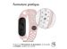 imoshion Bracelet sportif en silicone Xiaomi Mi Band 5 / 6 - Rose / Blanc