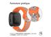 imoshion Bracelet sportif en silicone Fitbit Versa 4 / 3 / Sense (2) - Orange/Gris