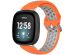 imoshion Bracelet sportif en silicone Fitbit Versa 4 / 3 / Sense (2) - Orange/Gris