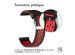 iMoshion Bracelet sportif en silicone - Connexion universelle de 24 mm - Noir/Rouge