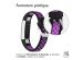 iMoshion Bracelet sportif en silicone Fitbit Alta (HR) - Noir/Violet