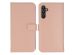 Selencia Étui de téléphone portefeuille en cuir véritable Samsung Galaxy A34 (5G) - Dusty Pink