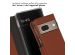 Selencia Étui de téléphone portefeuille en cuir véritable Google Pixel 7 - Brun clair