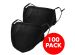 imoshion 100 pack - Réutilisable, masque lavable avec 3 couches de coton - Noir