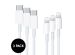 Apple 3 x Câble Lightning Original vers câble USB-C - 1 mètre - Blanc