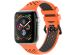 imoshion ﻿Boucle de bracelet de sport en silicone Apple Watch Series 1-9 / SE - 38/40/41 mm / Series 10 - 42 mm - Orange / Noir