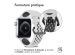 imoshion ﻿Boucle de bracelet de sport en silicone Apple Watch Series 1-9 / SE - 38/40/41 mm / Series 10 - 42 mm - Blanc / Noir