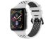 imoshion ﻿Boucle de bracelet de sport en silicone Apple Watch Series 1-9 / SE - 38/40/41 mm / Series 10 - 42 mm - Blanc / Noir