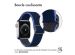 imoshion Bande élastique en nylon Apple Watch Series 1-9 / SE - 38/40/41 mm / Series 10 - 42 mm - Bleu foncé