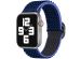 imoshion Bande élastique en nylon Apple Watch Series 1-9 / SE - 38/40/41 mm / Series 10 - 42 mm - Bleu foncé