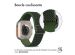 imoshion Bande élastique en nylon Apple Watch Series 1-10 / SE / Ultra (2) - 42/44/45/46/49 mm - Vert foncé