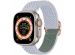 imoshion Bande élastique en nylon Apple Watch Series 1-10 / SE / Ultra (2) - 42/44/45/46/49 mm - Gris clair