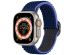 imoshion Bande élastique en nylon Apple Watch Series 1-10 / SE / Ultra (2) - 42/44/45/46/49 mm - Bleu foncé