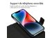 Accezz Étui de téléphone portefeuille en cuir de qualité supérieure 2 en 1 iPhone 14 Plus - Noir