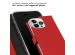 Selencia Étui de téléphone portefeuille en cuir véritable iPhone 14 Pro Max - Rouge