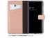 Selencia Étui de téléphone portefeuille en cuir véritable Samsung Galaxy A33 - Dusty Pink 