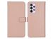 Selencia Étui de téléphone portefeuille en cuir véritable Samsung Galaxy A33 - Dusty Pink 