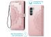 imoshion Etui de téléphone portefeuille Mandala Motorola Moto G200 - Rose Dorée